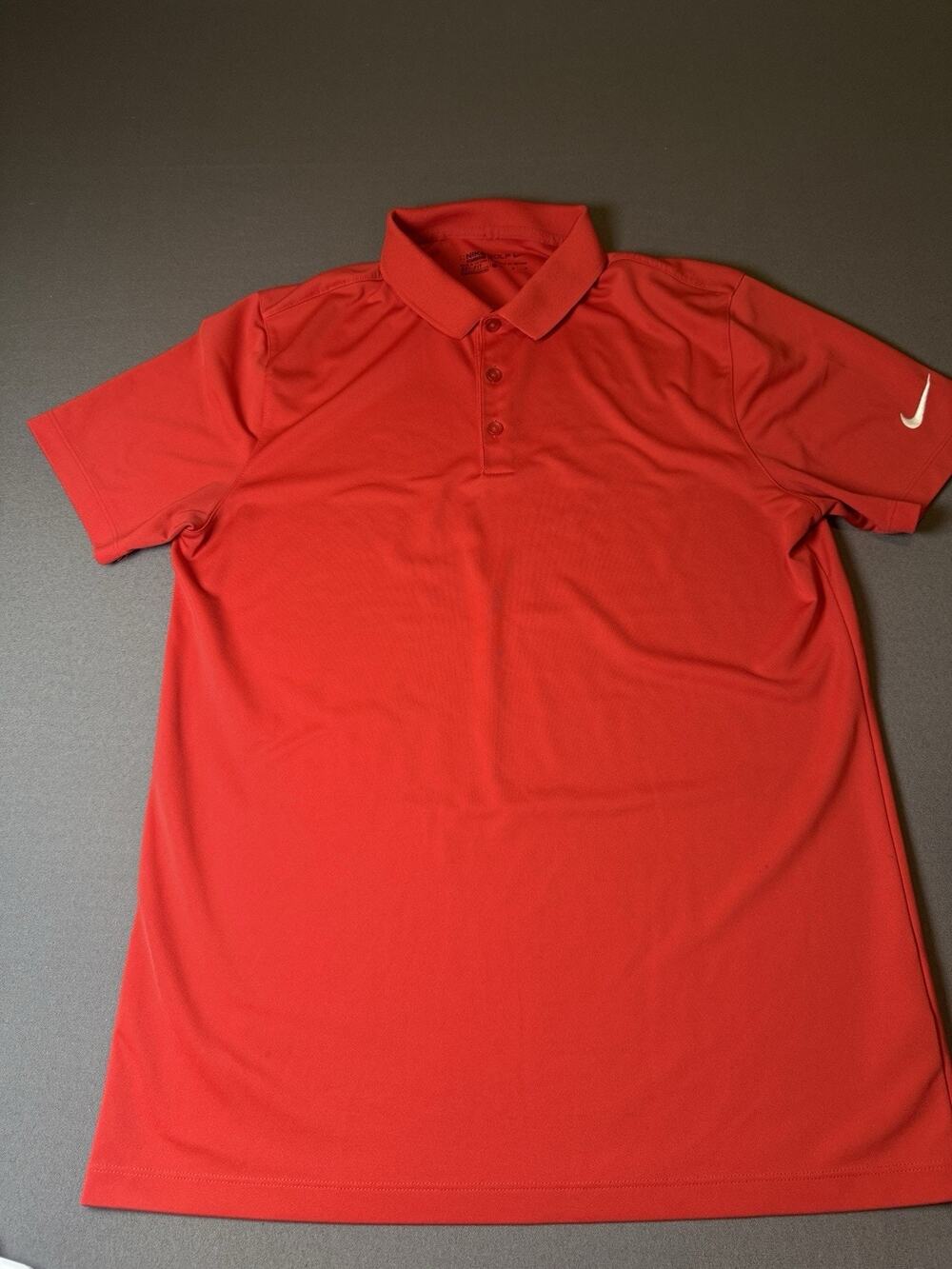 Nike Golf Polo Shirt Adult M Red Performance Athletic Golfer Casual Outdoor Mens